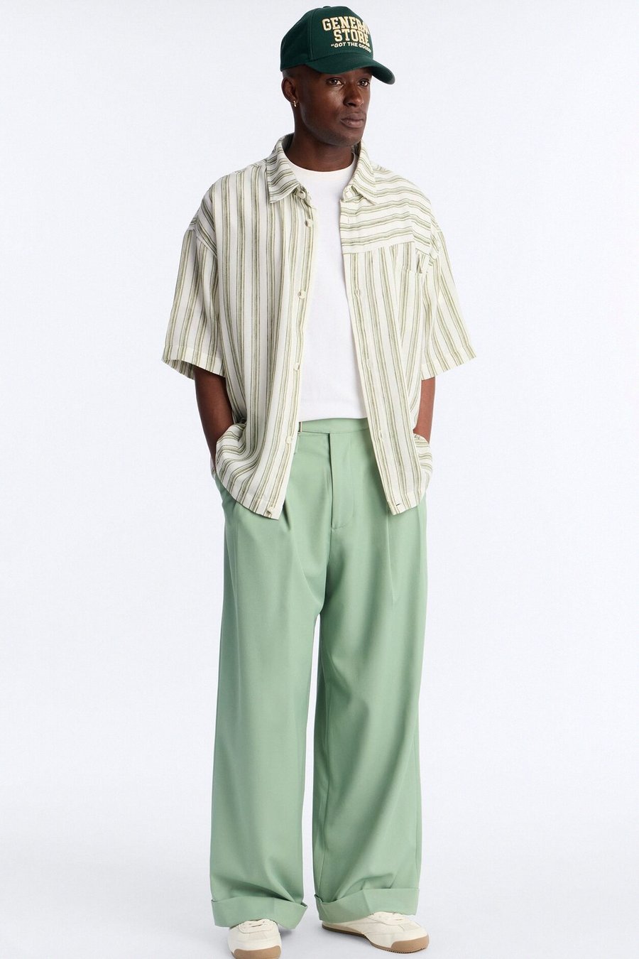 Wide Leg Vanderbilt Gurkha Trouser - Green/combo
