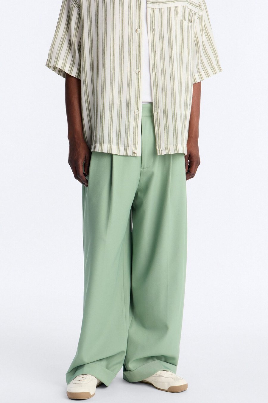 Relaxed Daycation Stripe Button Up Shirt - Green