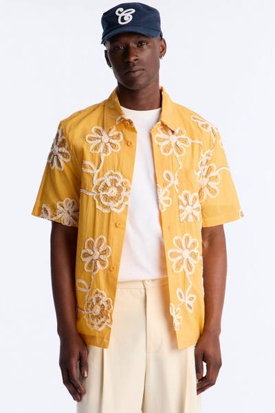 Paper Flore Short Sleeve Button Up Shirt - Mustard