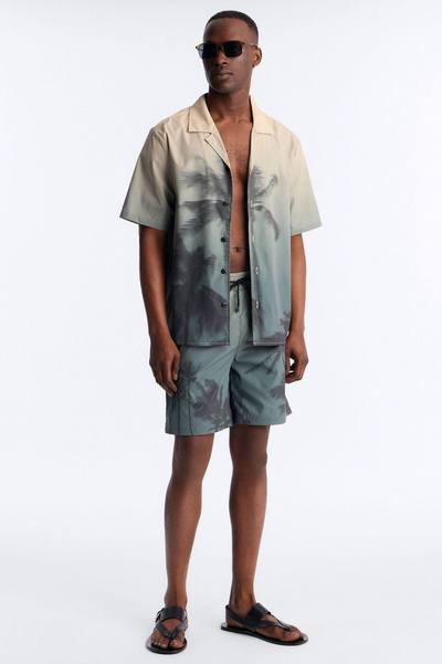 Relaxed Moab Breeze Cuban Collar Button Up Shirt - Taupe
