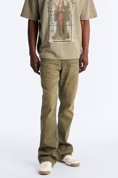 Essential Hue Stacked Skinny Flare Stretch Jean - Olive