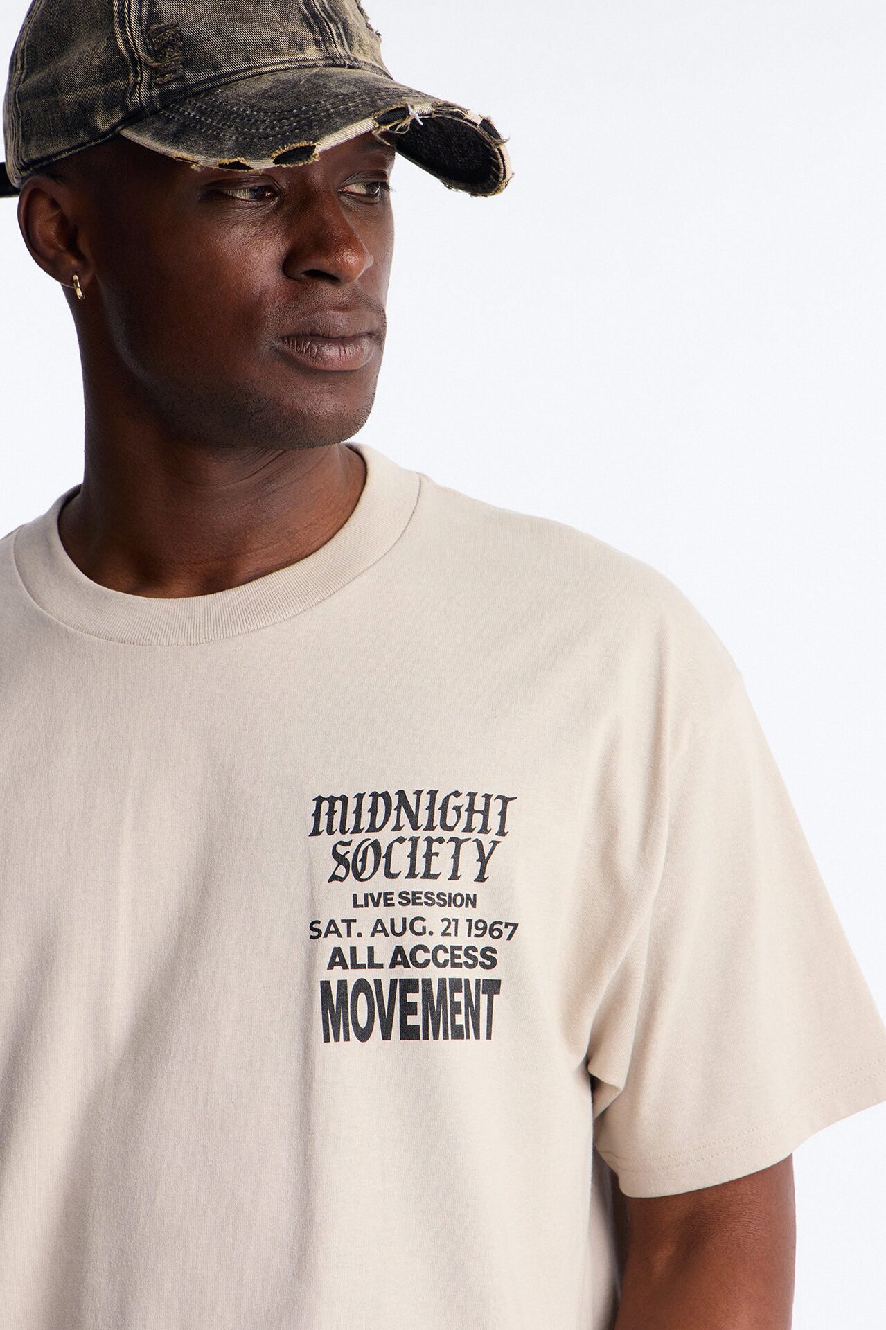 Midnight Society Boxy Short Sleeve Tee - Grey