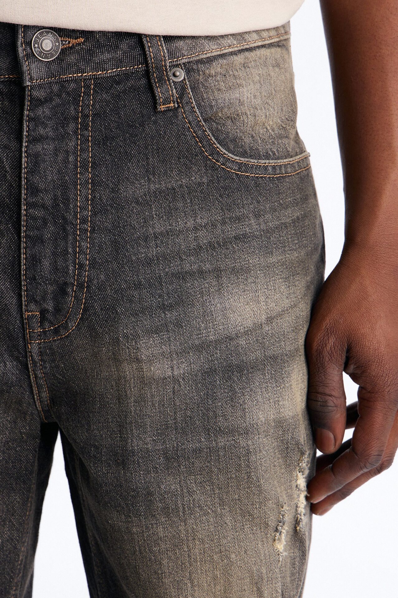 Stacked Slim Flare Make It Distressed Jean - Black Wash