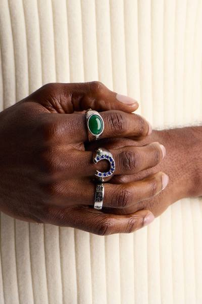 Gilded Starfall Multi Size Ring Set - Silver
