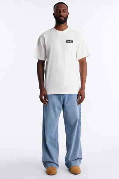 GOAT Oversized Heavy Weight Embroidery Short Sleeve Tee - White