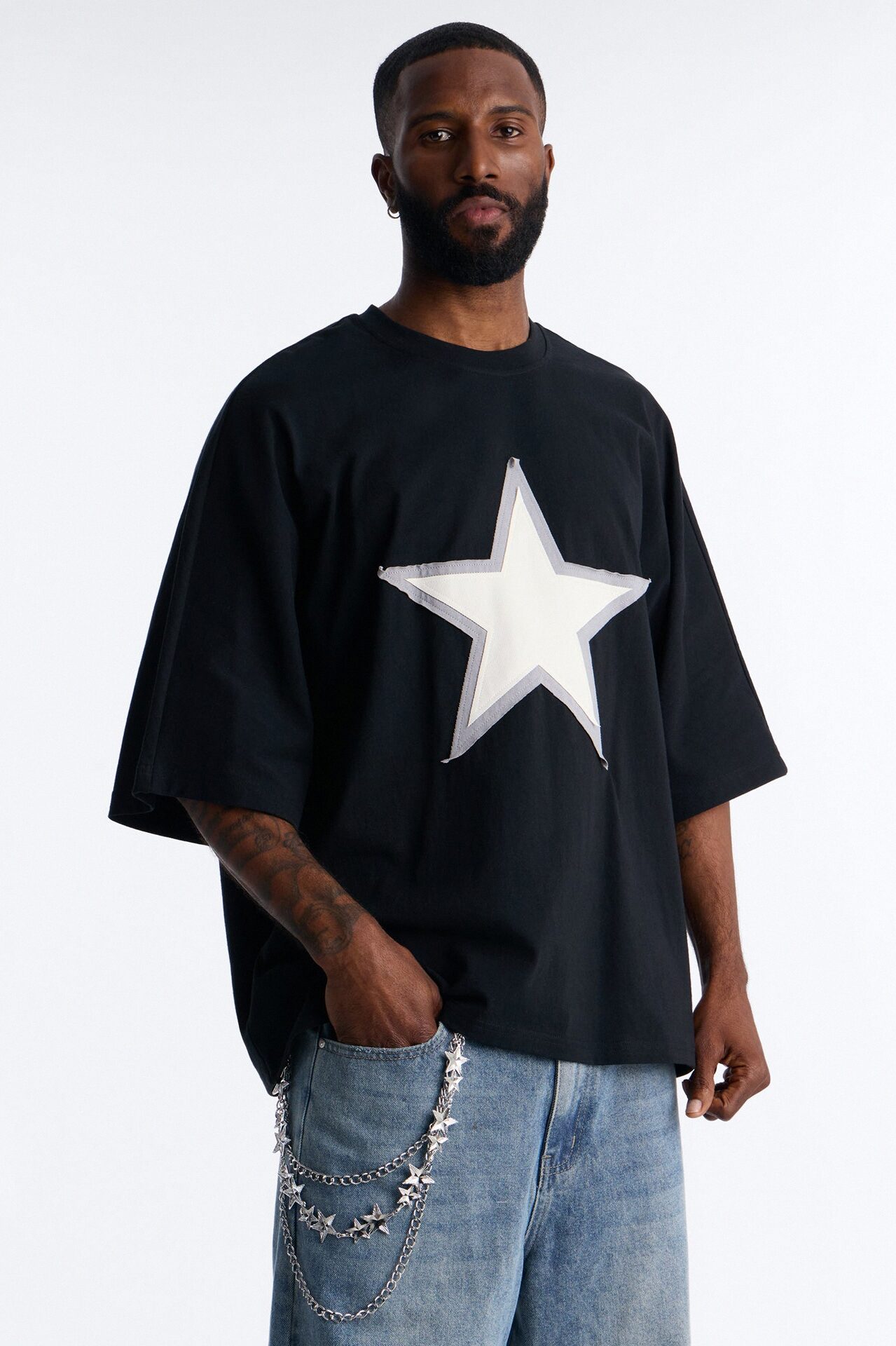 Cosmic Edge Layered Pant Chain - Silver