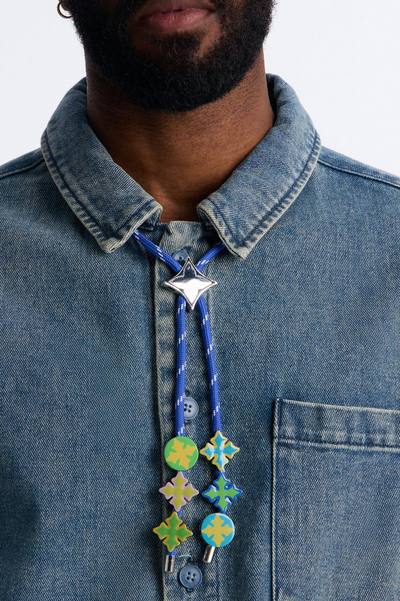 Icy Bungee Cord Necklace - Blue/combo