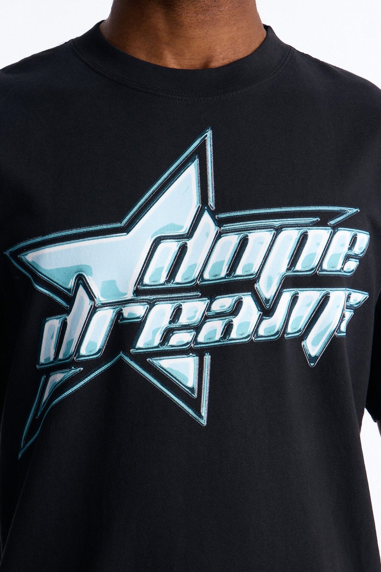 Dope Dreams Oversized Heavy Weight Short Sleeve Tee - Black