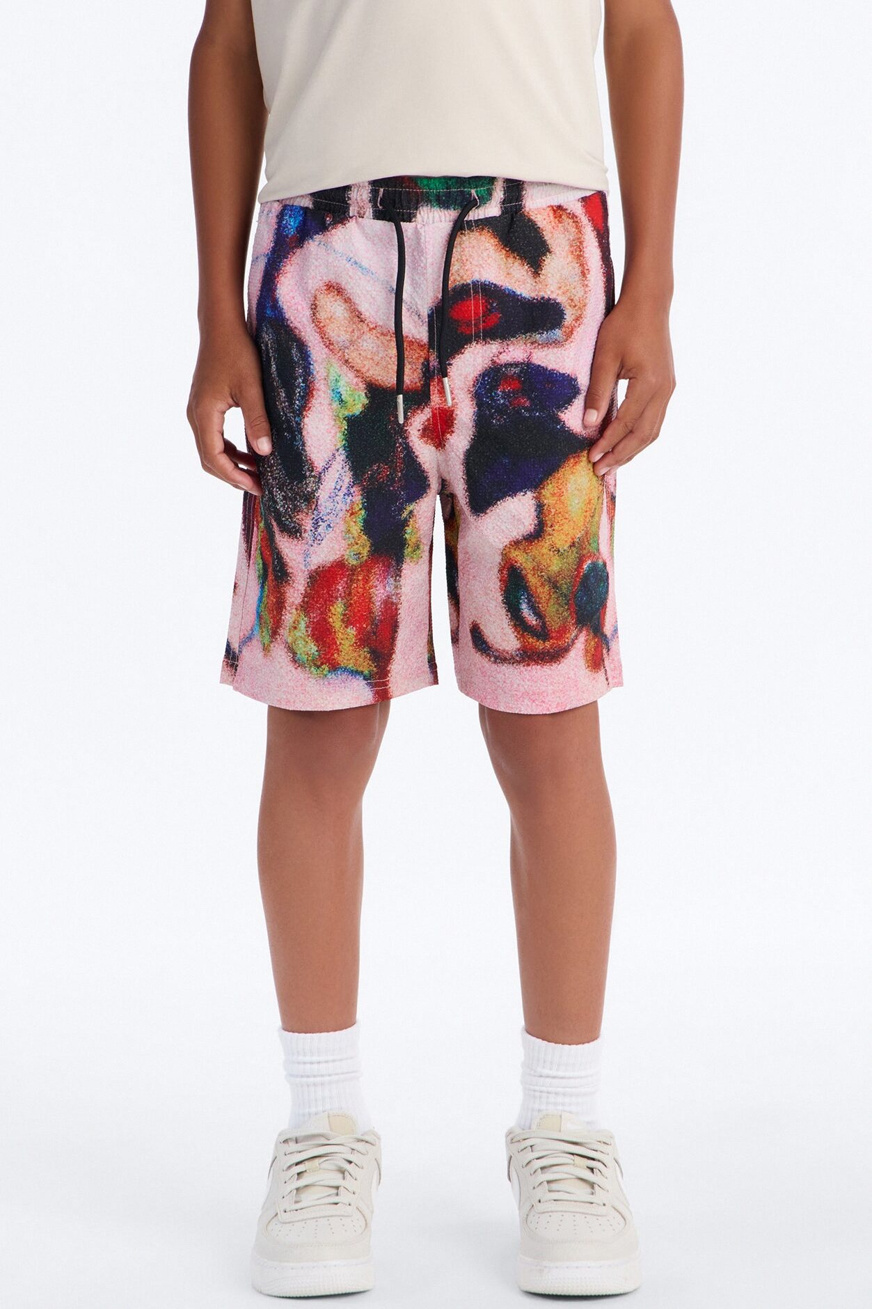 Mini Euphoric Blur Seersucker Short Swim Trunk - Multi Color