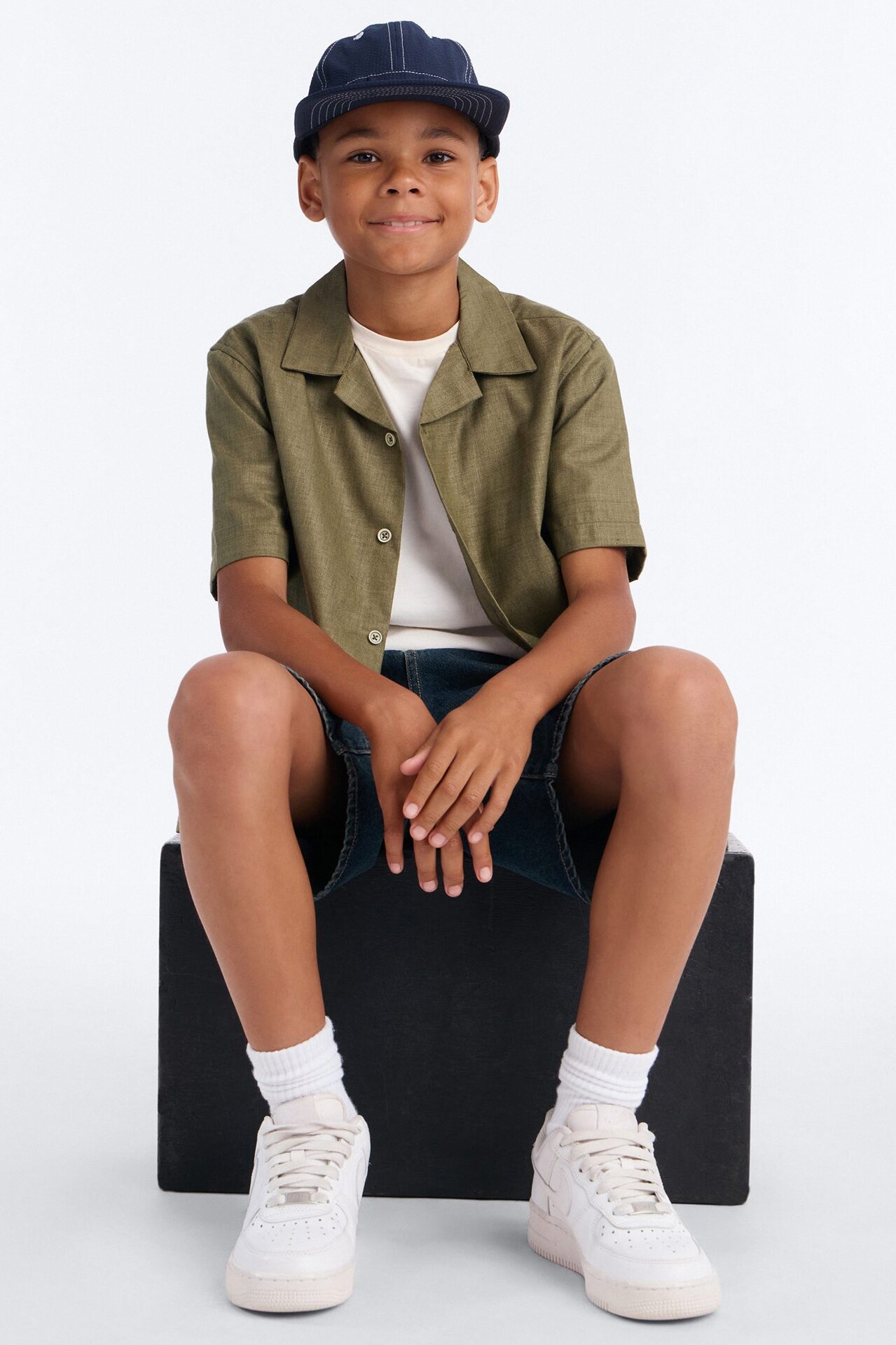 Mini Day After Day Button Down Shirt - Olive