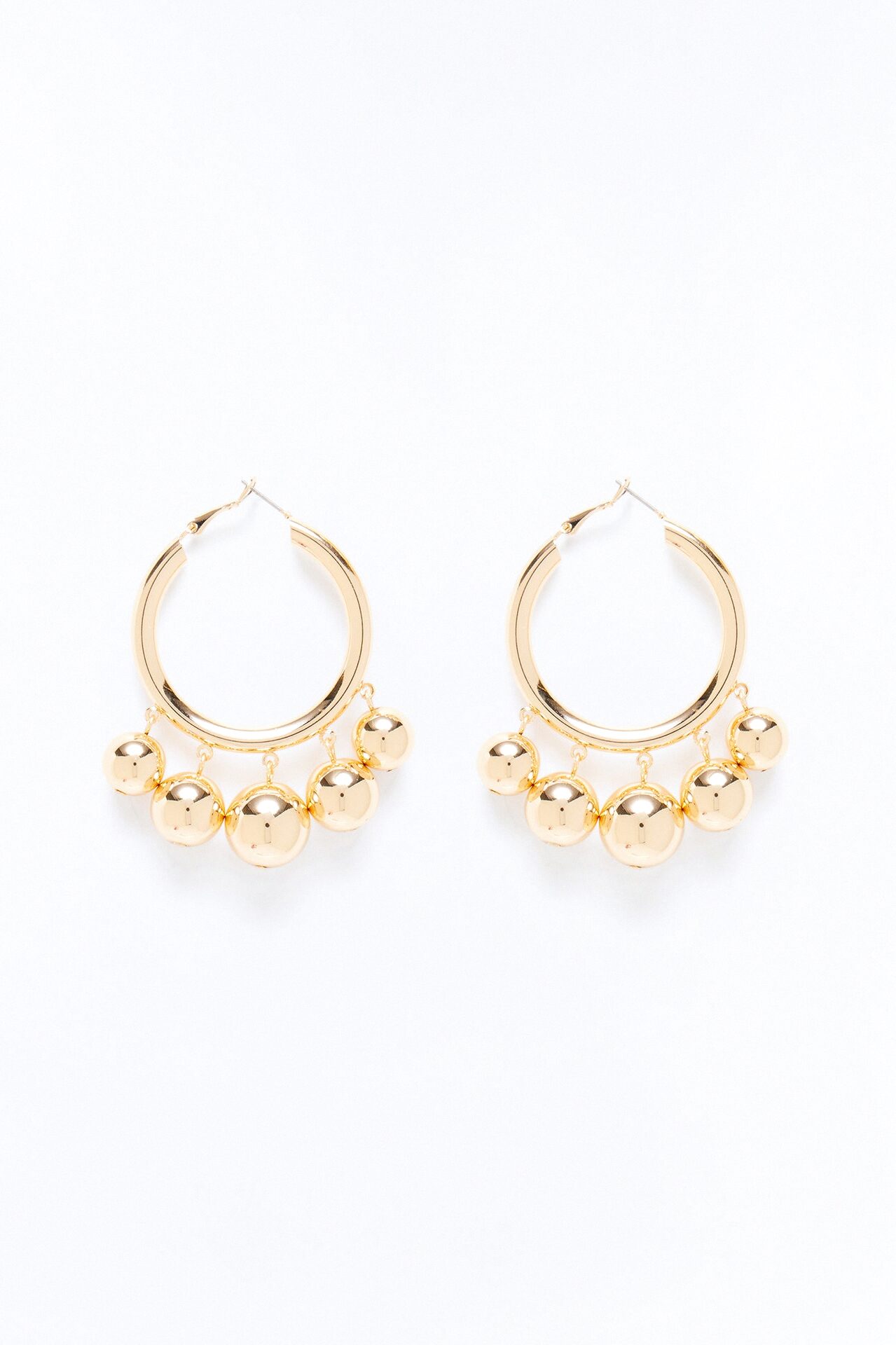 Love Yourself Hardware Hoop Earrings - Gold