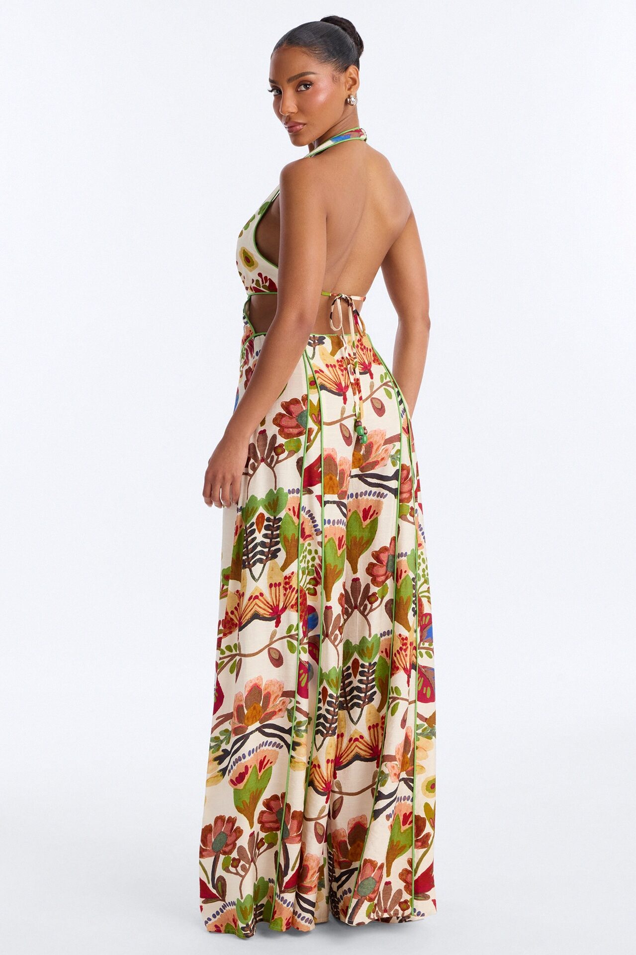 Spring Getaway Wide Leg Jumpsuit - Multi Color