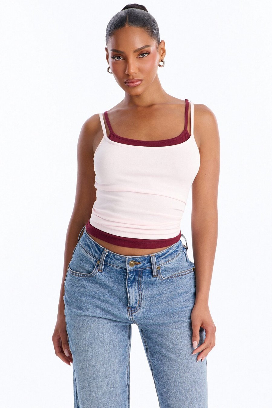 Soho Babe Double Layered Cami Top - Rust