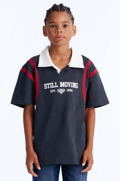Mini Relaxed Still Moving Polo - Black