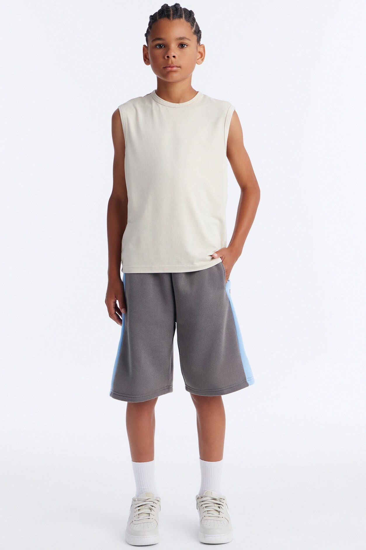 Mini Make Way For the Legend Fleece Shorts - Grey/combo