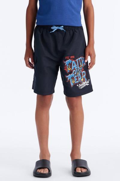 Mini Southpole Faith Over Fear Swim Trunk - Black