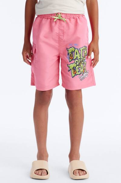 Mini Southpole Faith Over Fear Swim Trunk - Pink