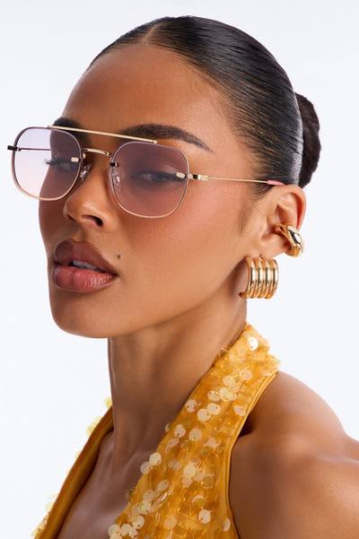 Vacay Tunnel Vision Sunglasses - Pink