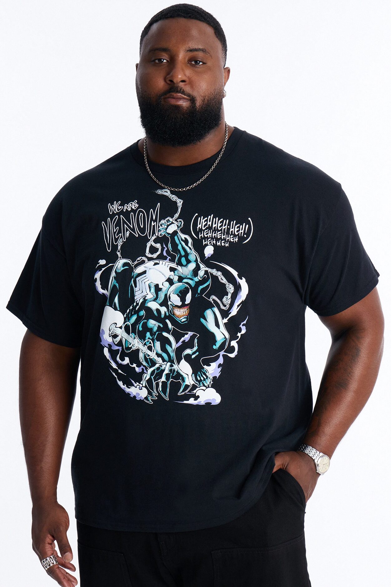 Venom Swinging In Short Sleeve Tee - Black