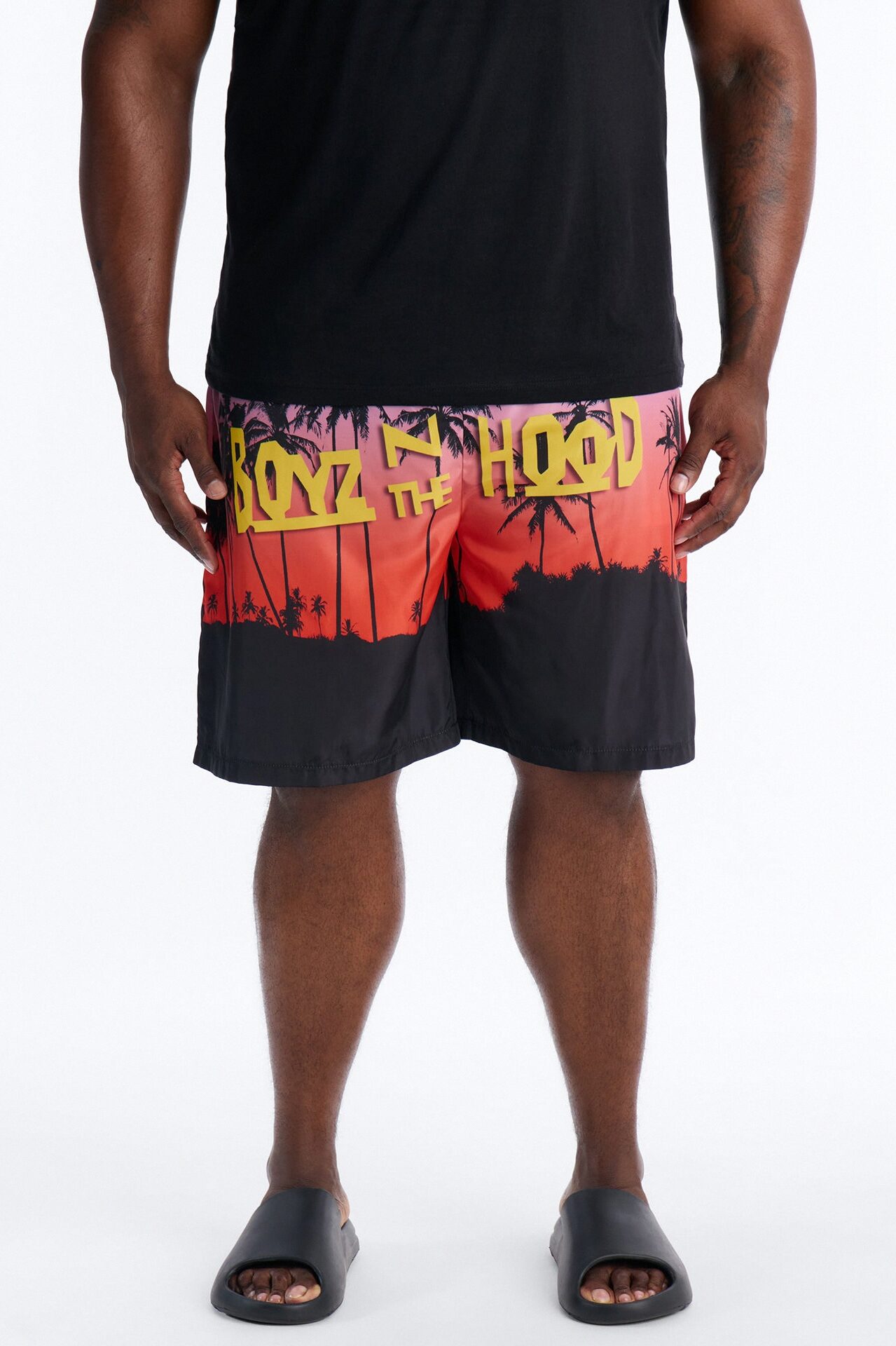 Boyz In The Hood Sunset Swim Trunk 7″ - Multi Color