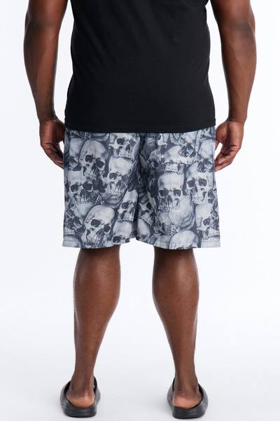 Bone Thugs And Harmony Printed Swim Trunk 7″ - Grey