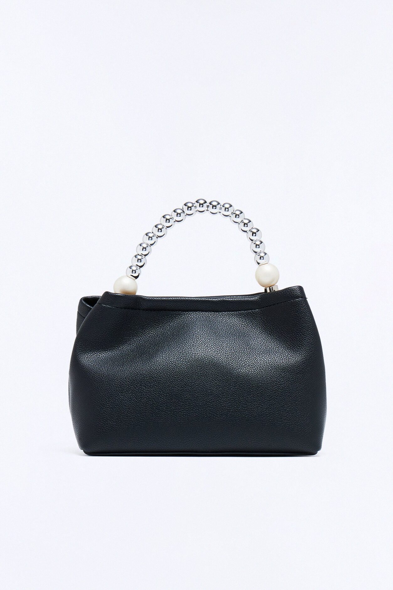 Under The Moon Faux Leather Crossbody Handbag - Black