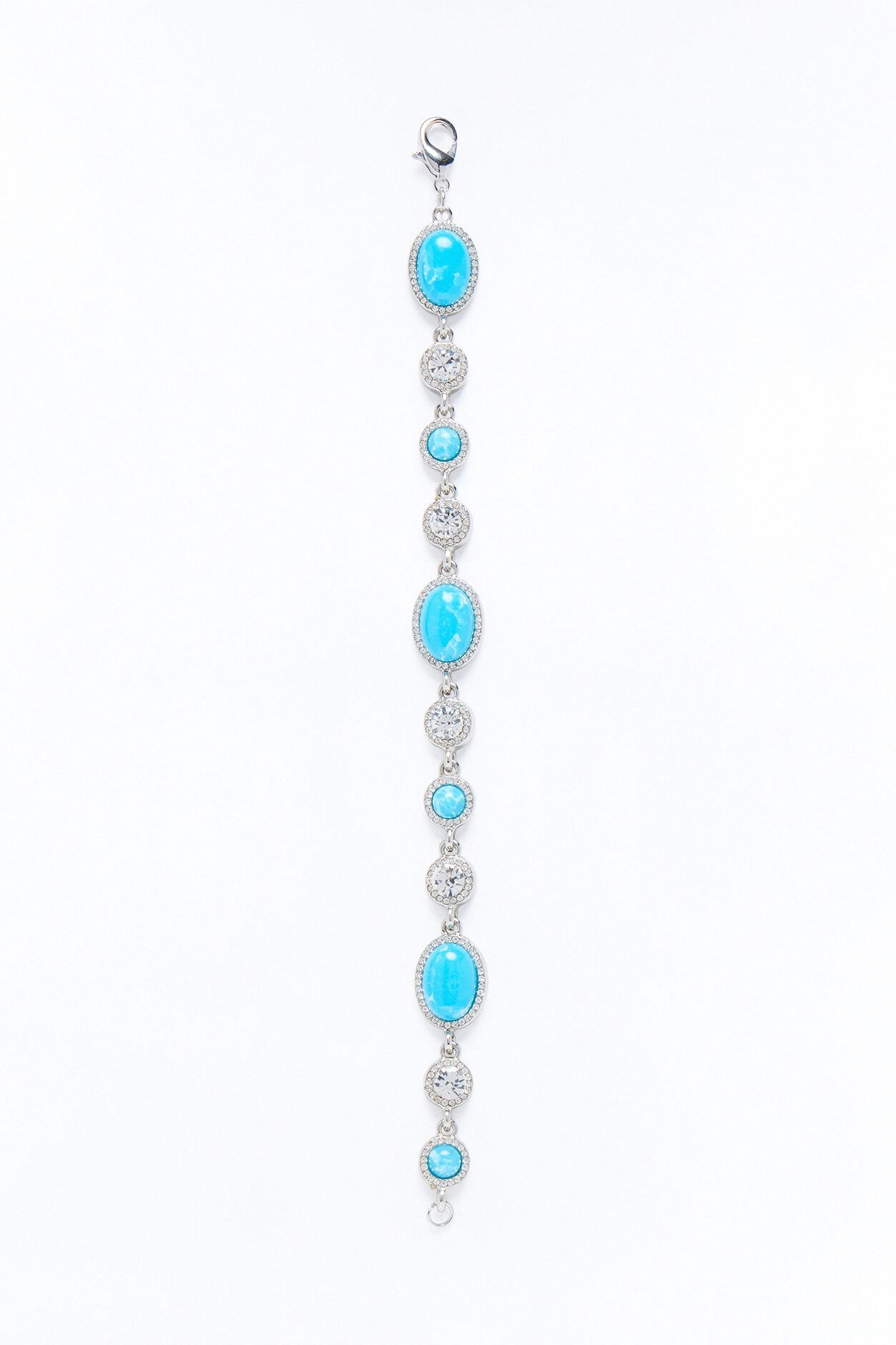Opal Iced Gemstone Bracelet - Silver