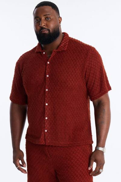 Mahogany Net Full Button Shirt - Brown