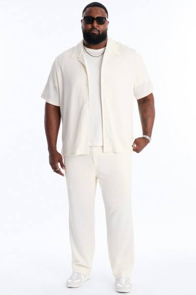 Burton Cuban Collar Button Up Shirt - White