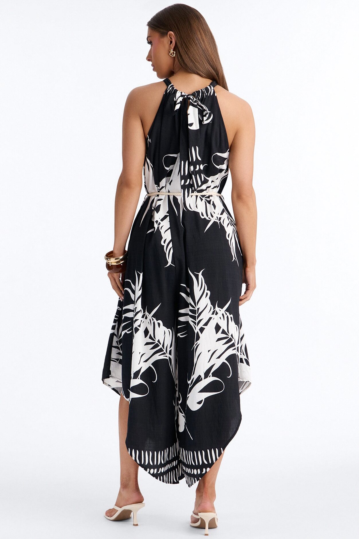 Island Hours Beaded Jumpsuit - Black