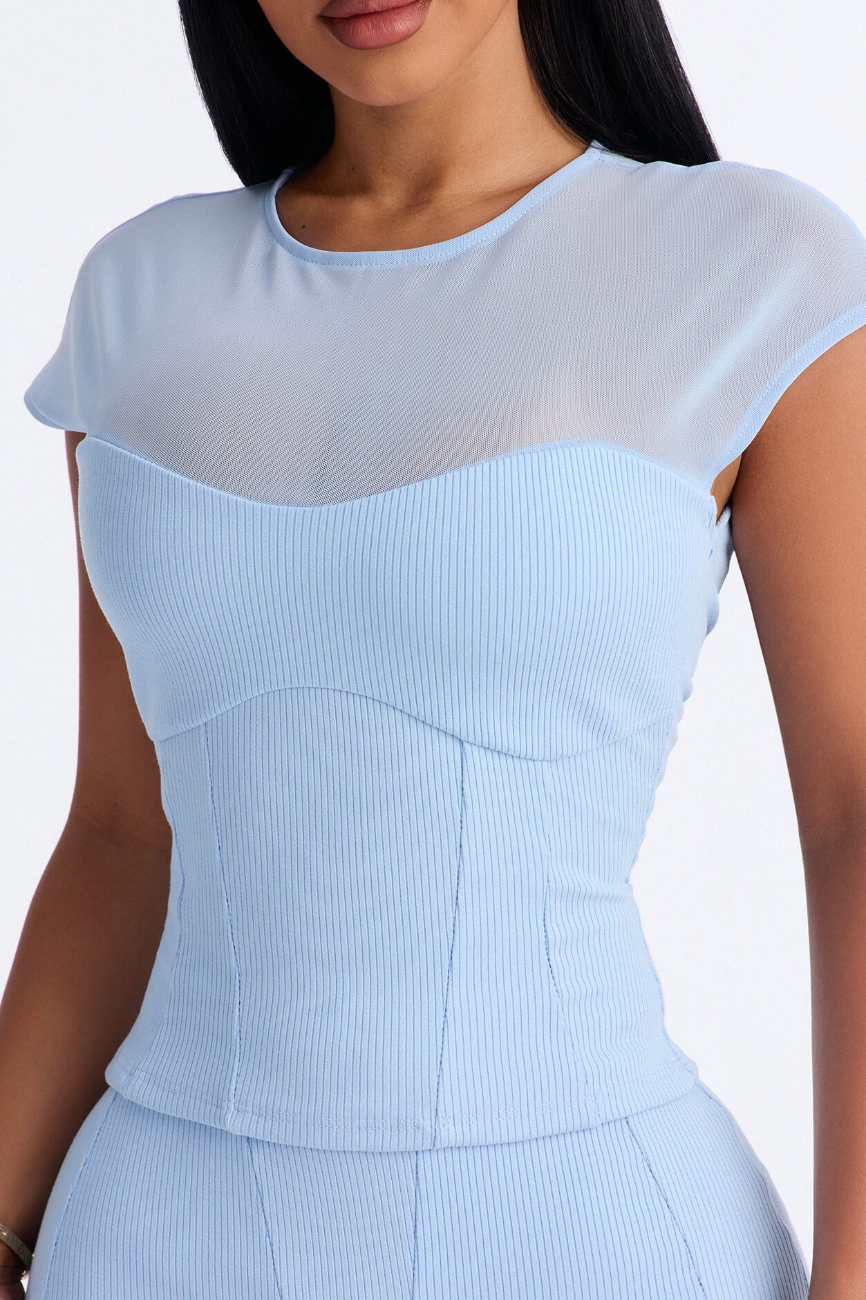 Scarlett Snatched Pant Set - Light Blue