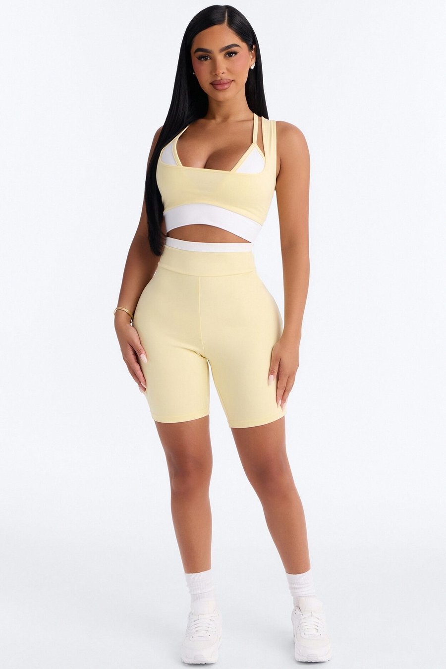 Tori Biker Short Set - Yellow