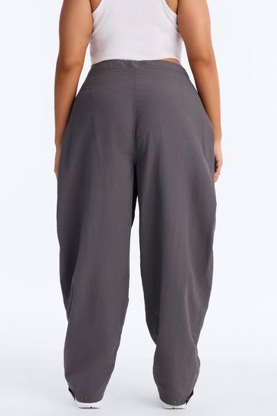 Nylon Windbreaker Pant - Charcoal
