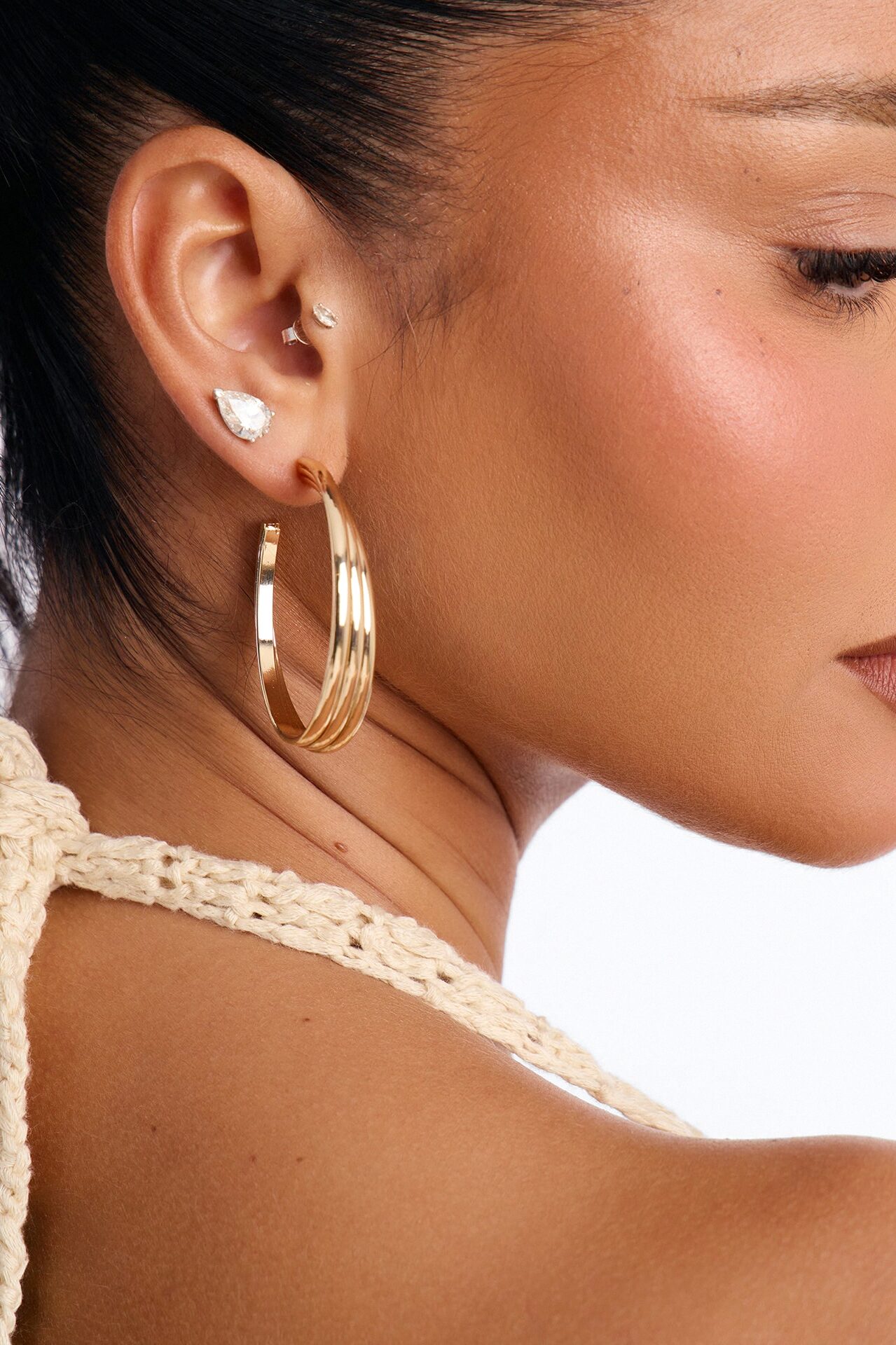 Can I Meet You There Hoop Earrings - Gold