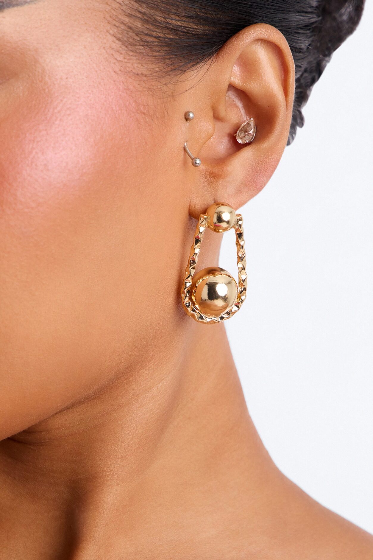 Knock Em Down Earrings - Gold