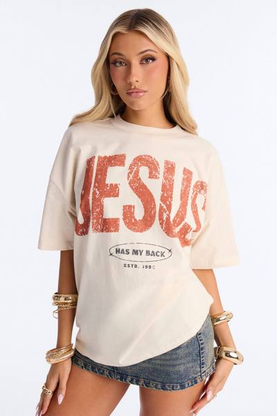 Jesus Has My Back T-Shirt - White