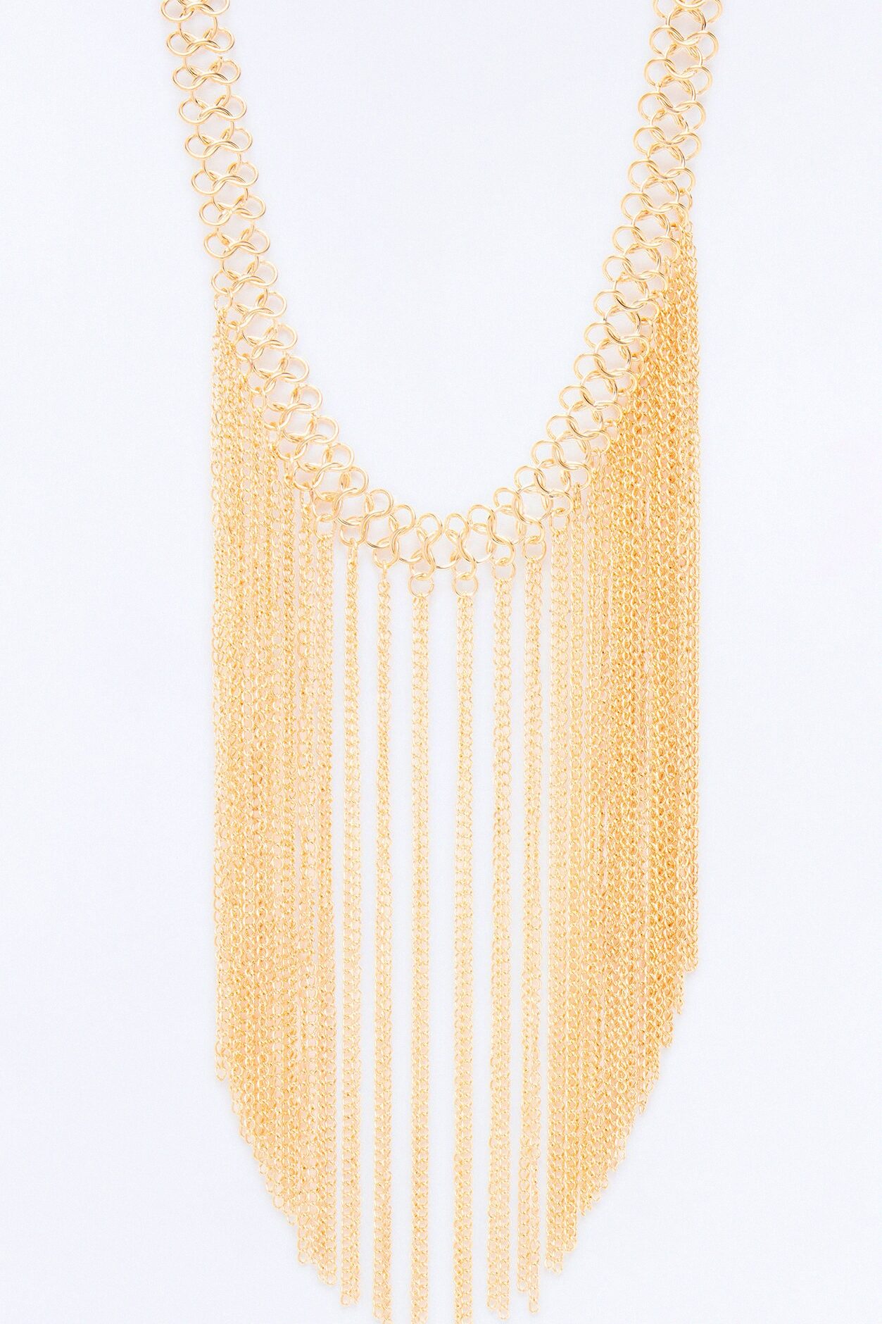 Zaya Fringe Necklace - Gold