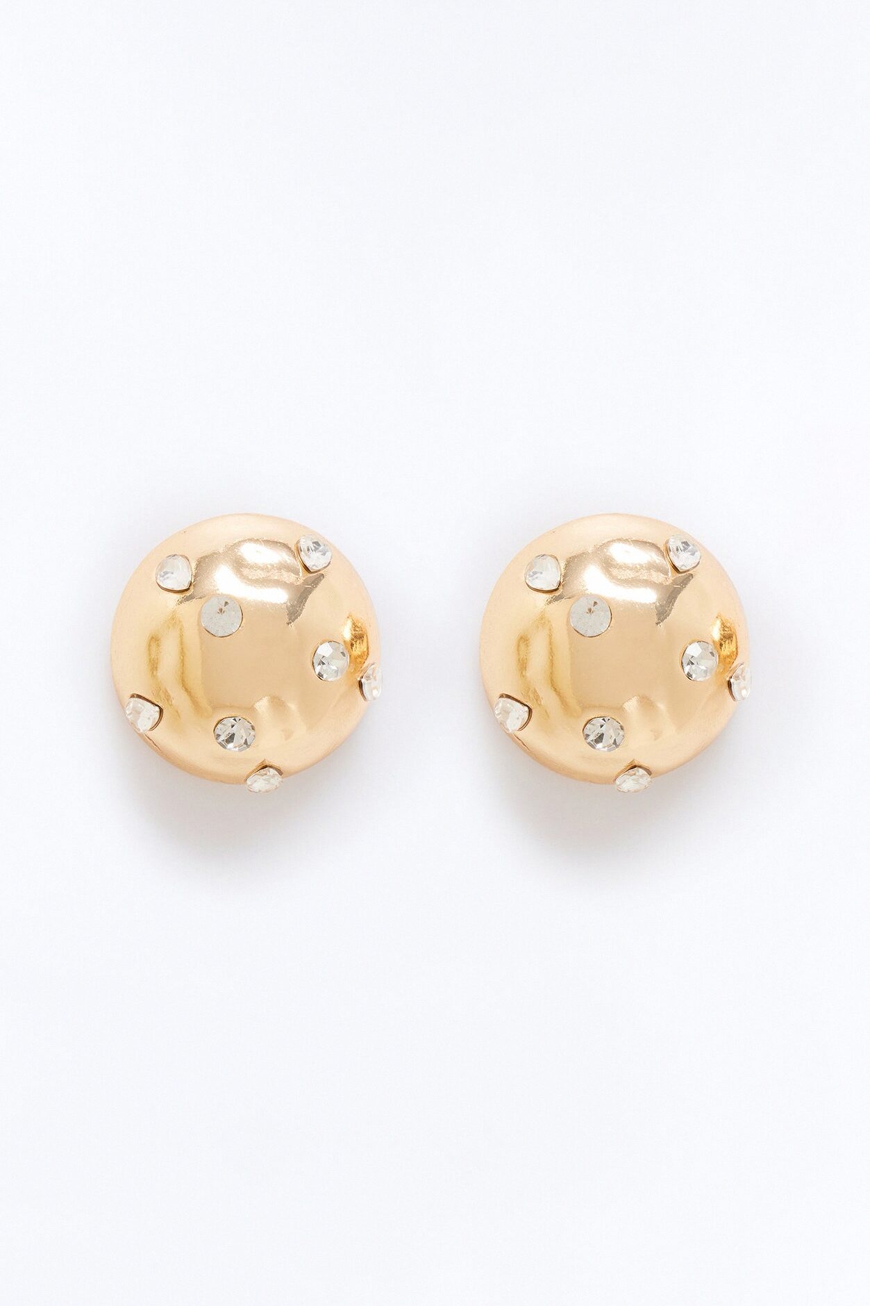 Moon Rocks Stud Earrings - Gold