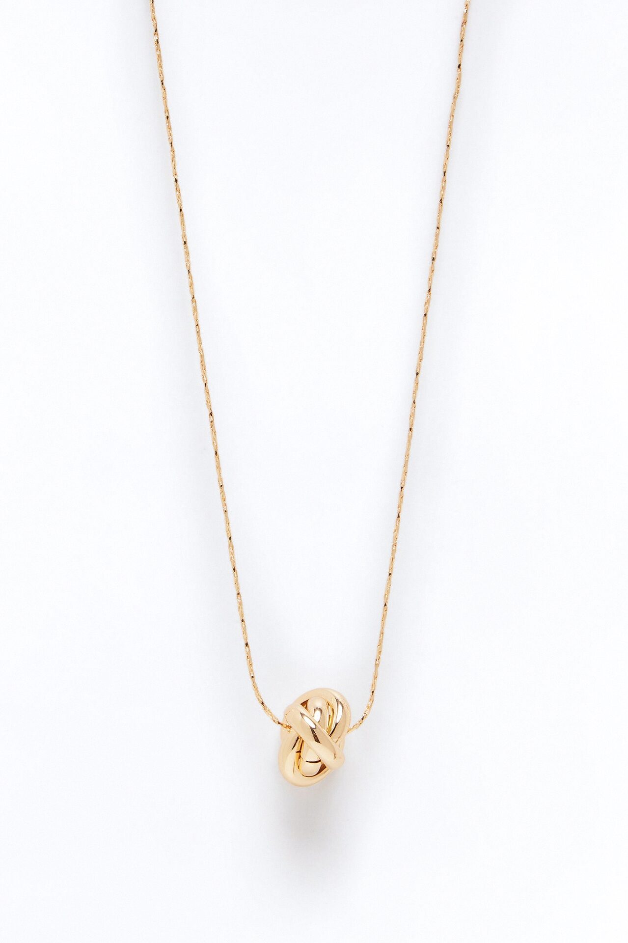 Twisted Ring Necklace - Gold