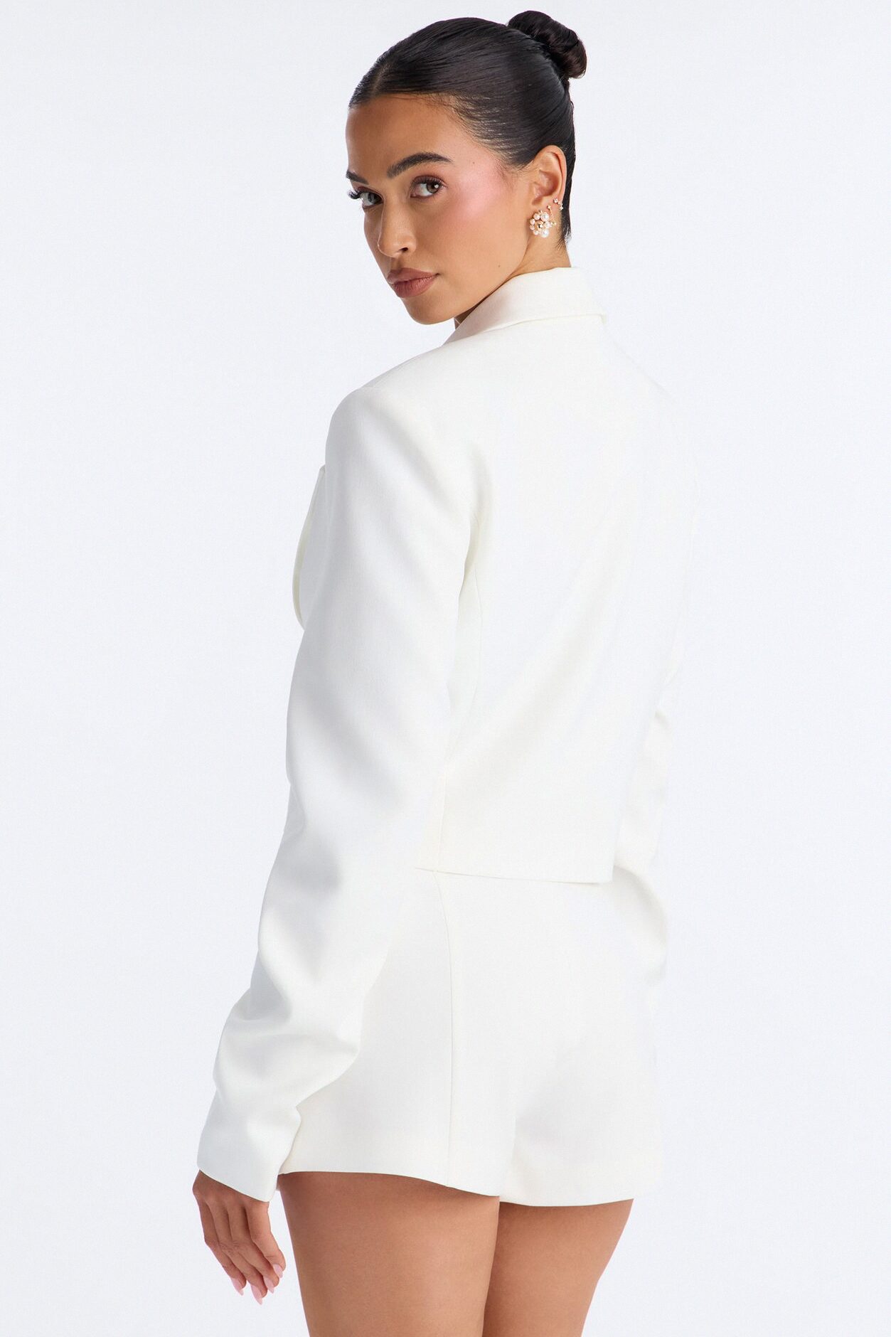 Polished Moment Blazer Short Set - Ivory