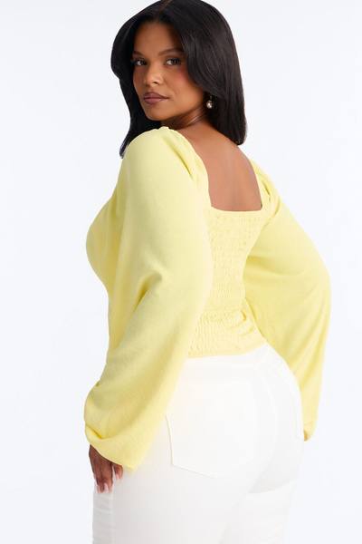 Out To Play Lace Up Airflow Top - Yellow