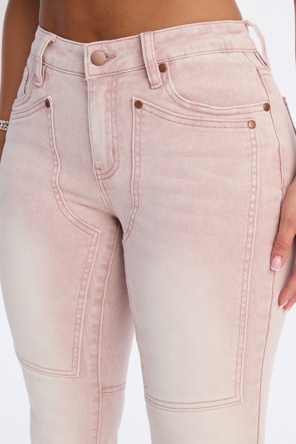 Headed West Straight Leg Pant - Pink