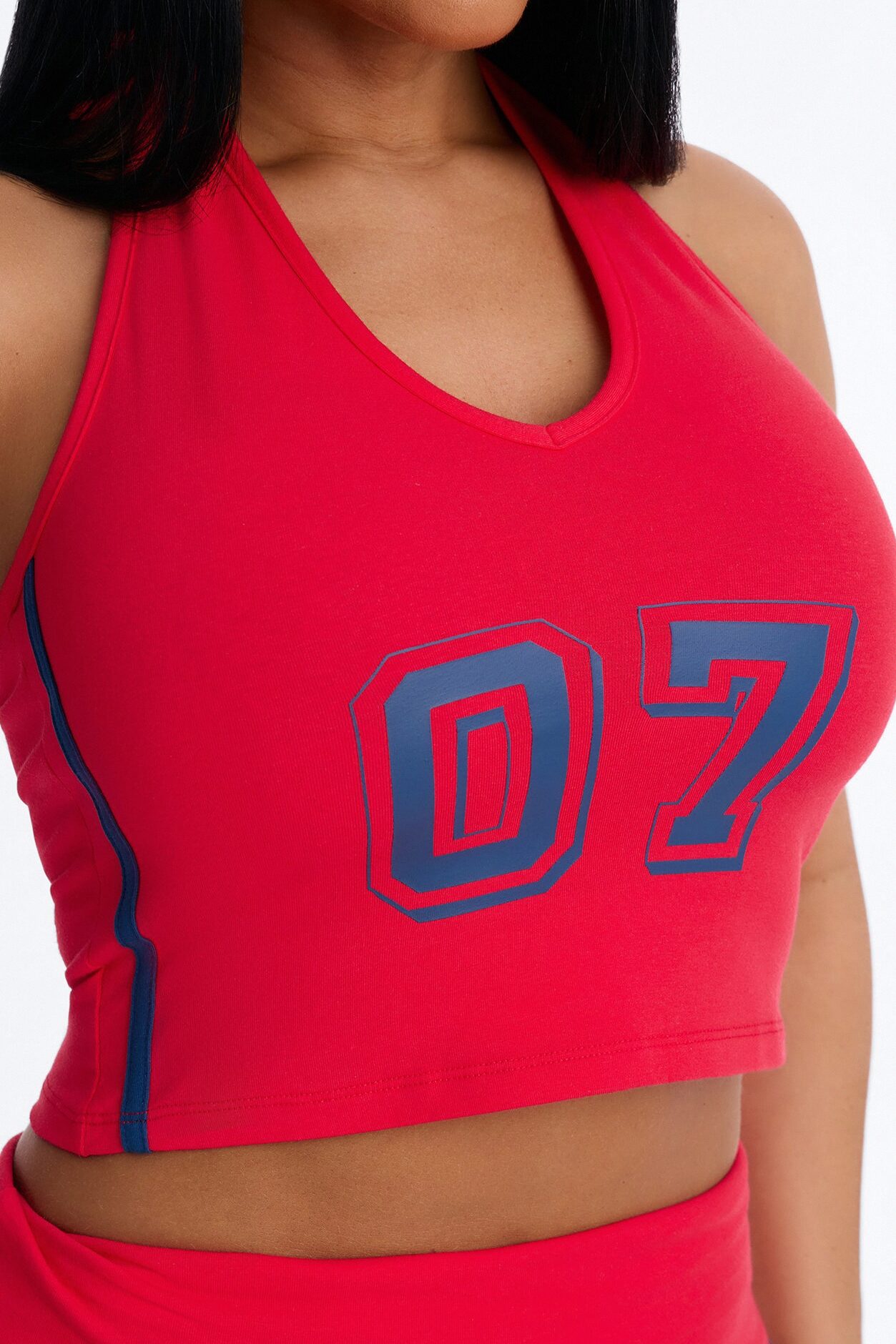 Varsity Dreams Halter Pant Set - Red