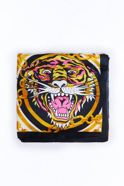 Chained Ed Hardy Head Scarf - Ivory/combo