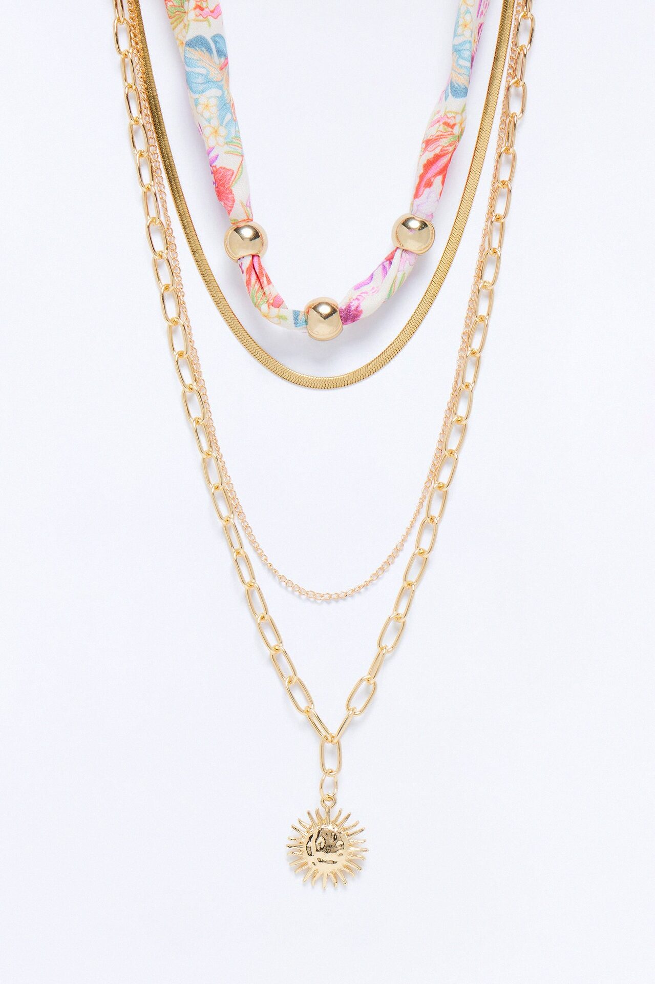 Sun Bath Day Dreams Necklace - Gold/combo