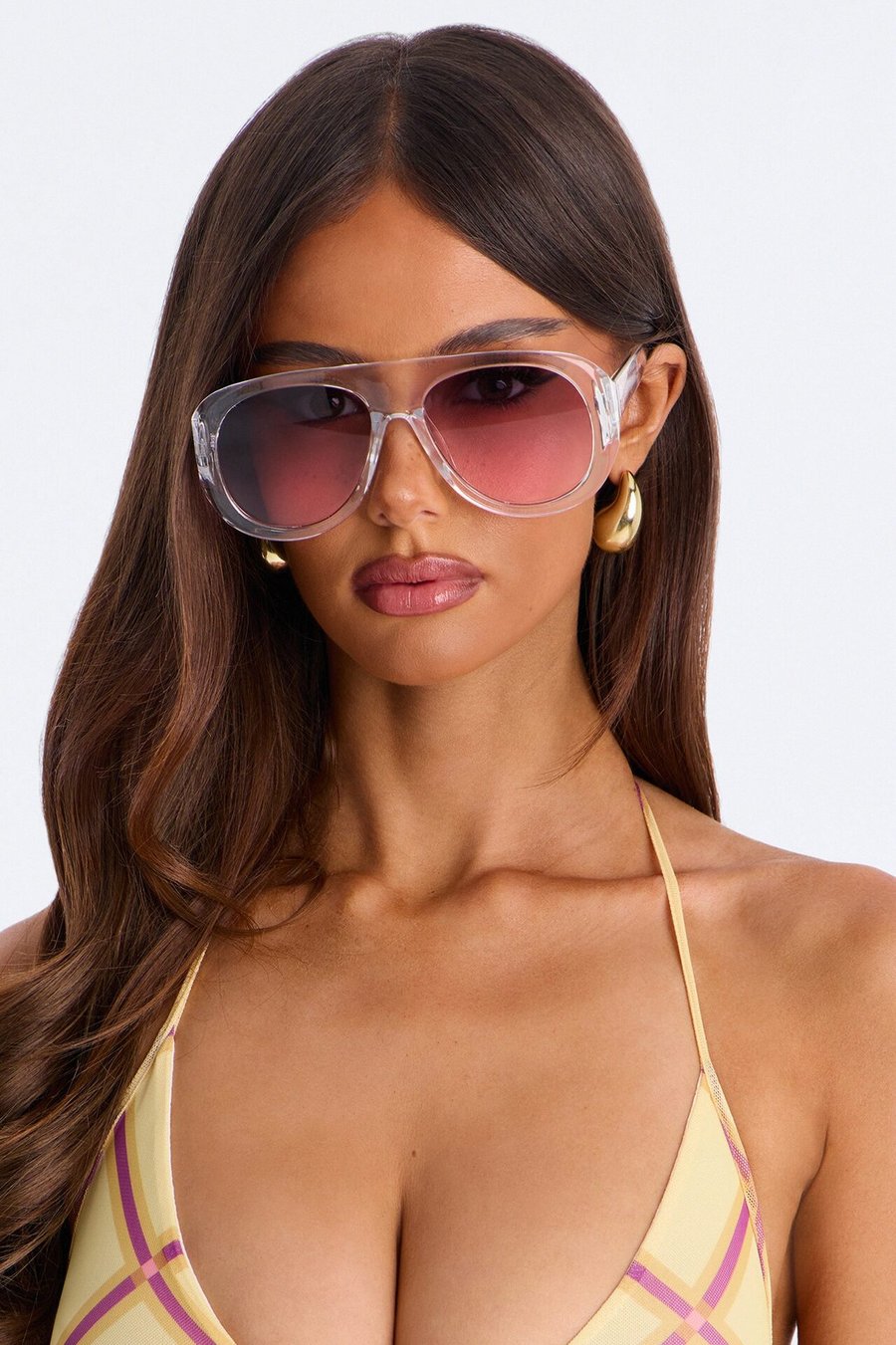 Glossy Gaze Sunglasses - Pink