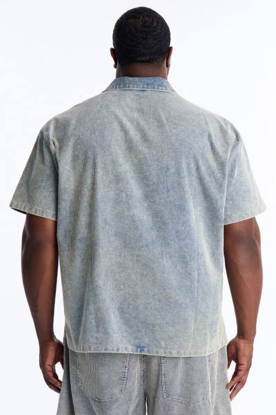 Ohio Corduroy Johnny Collar Polo - Blue
