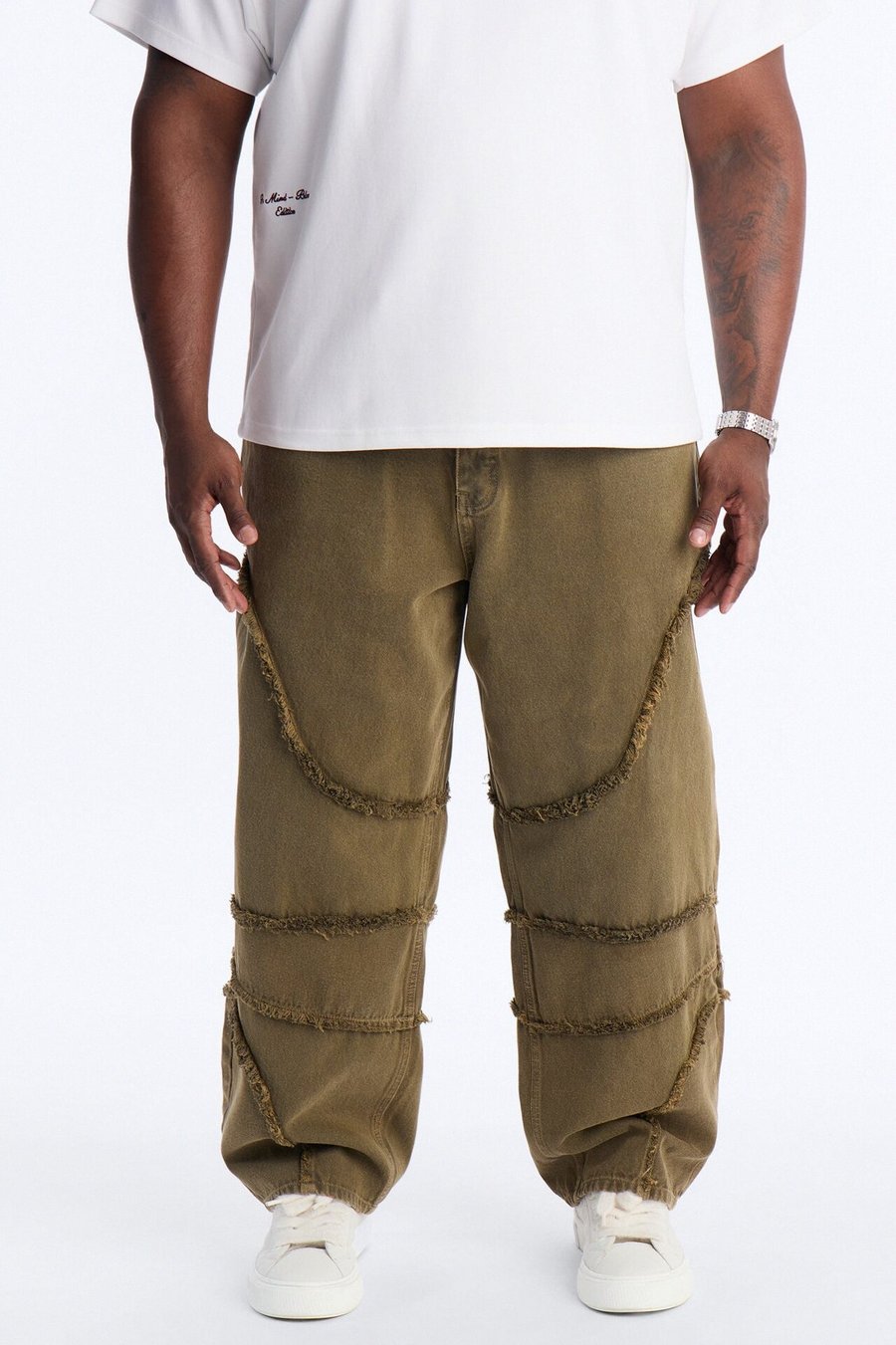 Barrel Urban Fray Jeans - White