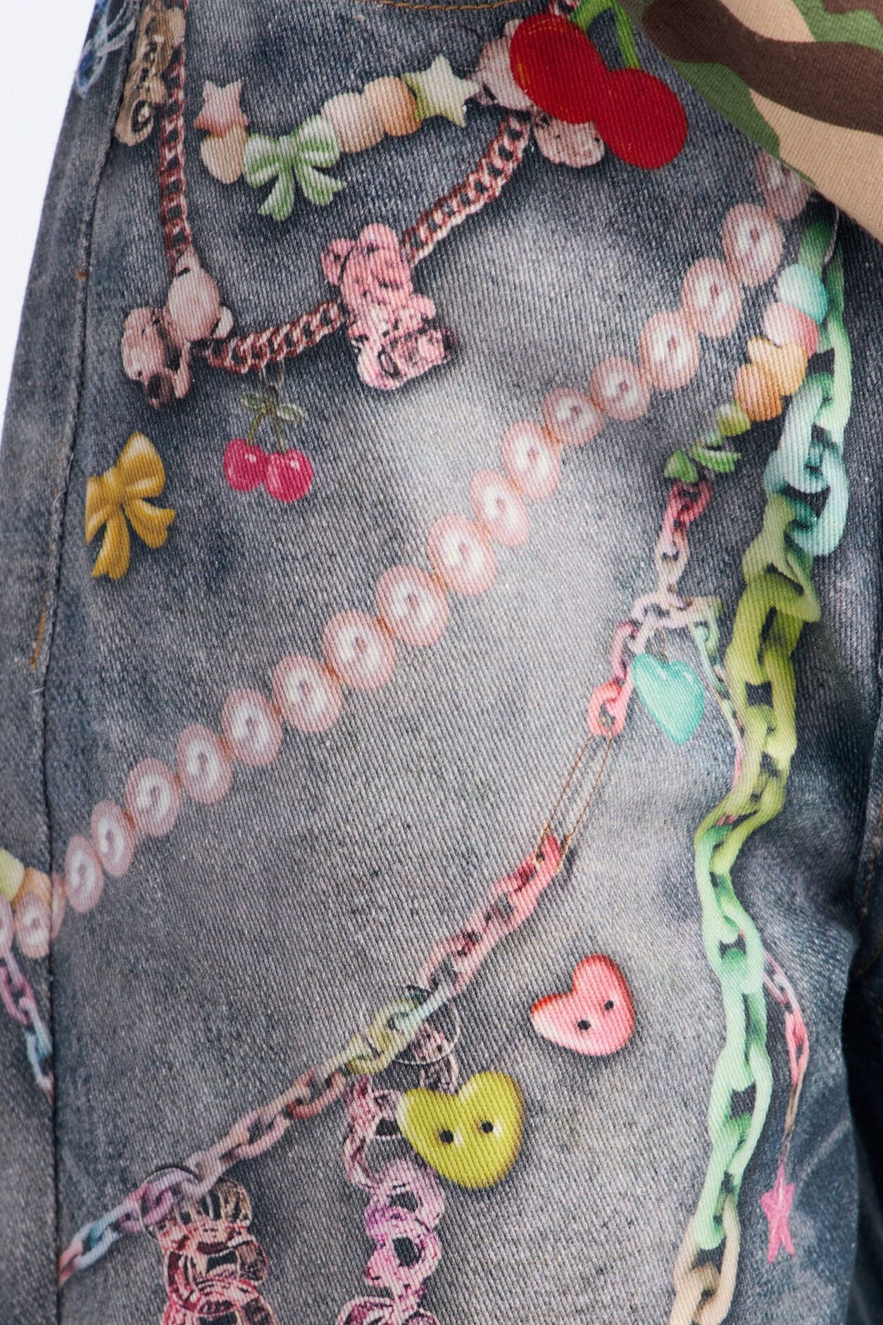 Mini Sweet Charms Printed Straight Leg Jeans - Dark Wash