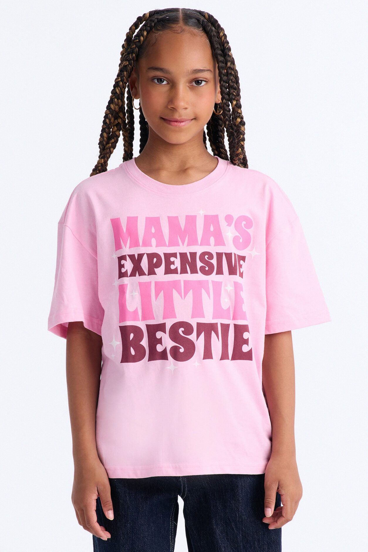 Mini Mama's Expensive Little Bestie Short Sleeve Tee - Pink